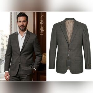 Tiglio Novello Men Jacket Super 150's Wool Size 38R NWT